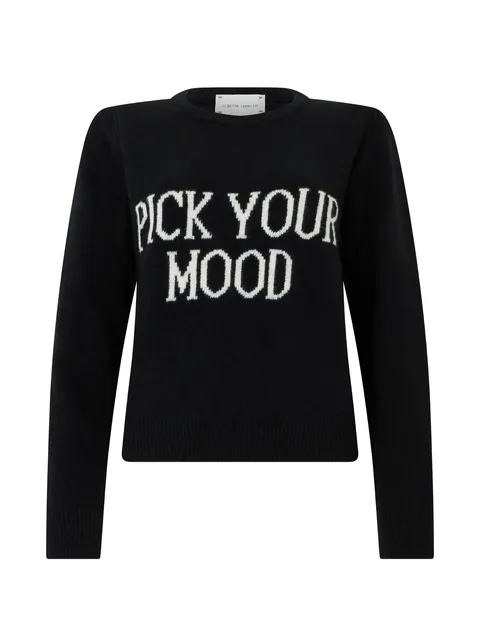 slogan-intarsia crew-neck sweater