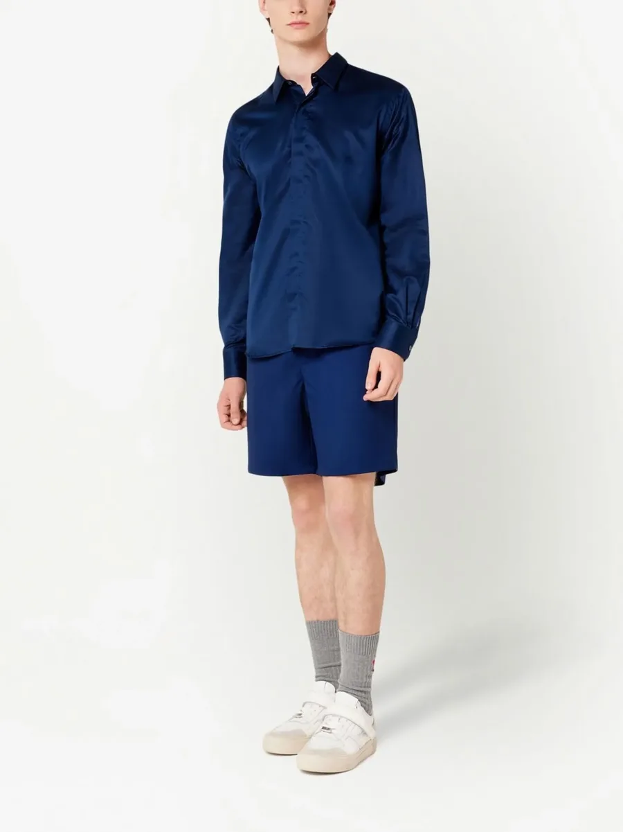 straight-leg wool shorts 4