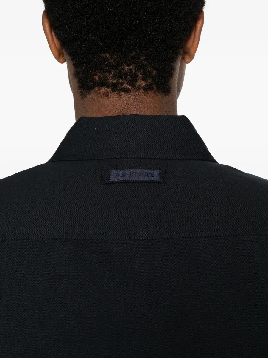 short-sleeve patch-pocket shirt 10