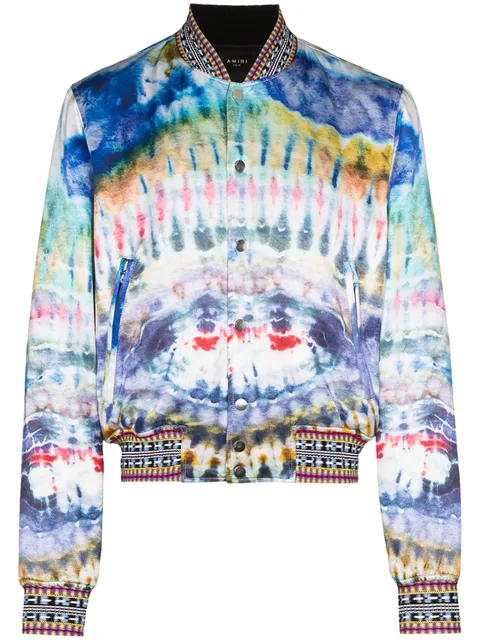 tie-dye bomber jacket
