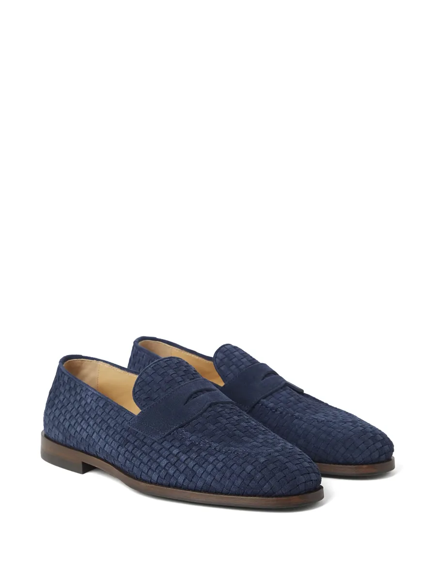 woven suede loafers 3