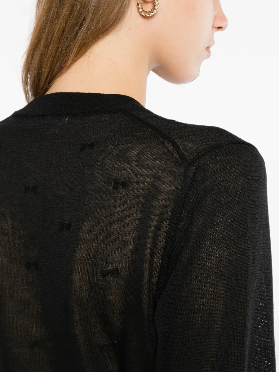bow-embellished cardigan 5