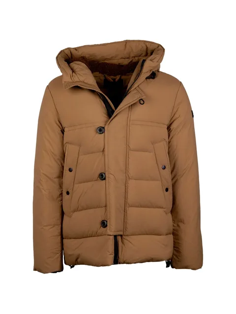 hooded padded coat