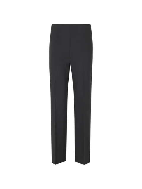 pressed-crease straight-leg trousers