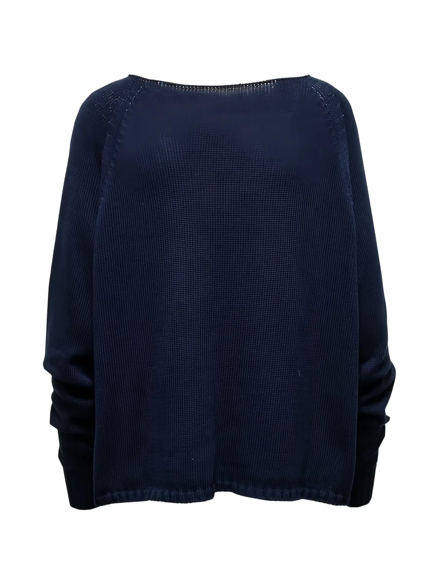 raglan-sleeve boat-neck sweater 2