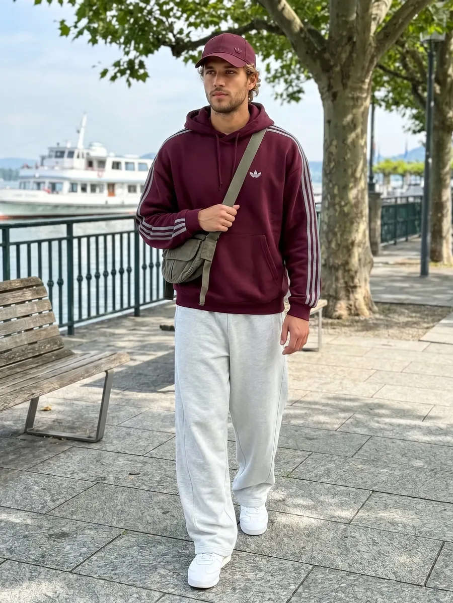 Adicolor Classics 3-Stripes logo-embroidered hoodie 6