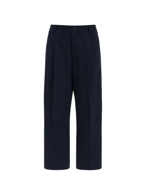 Shires pleated elasticated-waist trousers