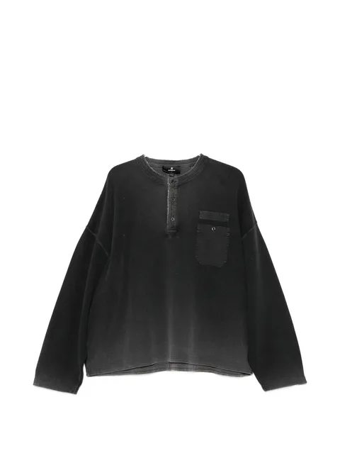 waffle-knit sweatshirt