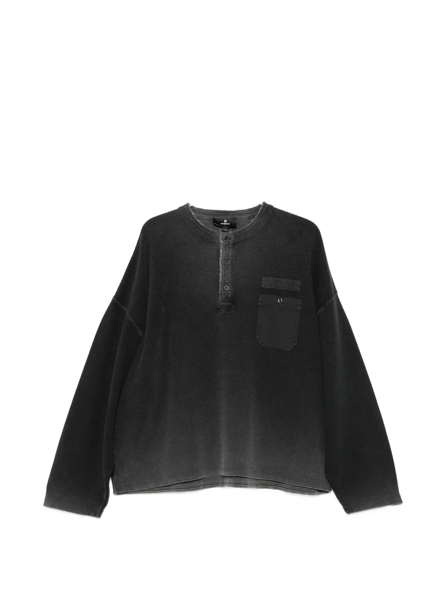 waffle-knit sweatshirt 1
