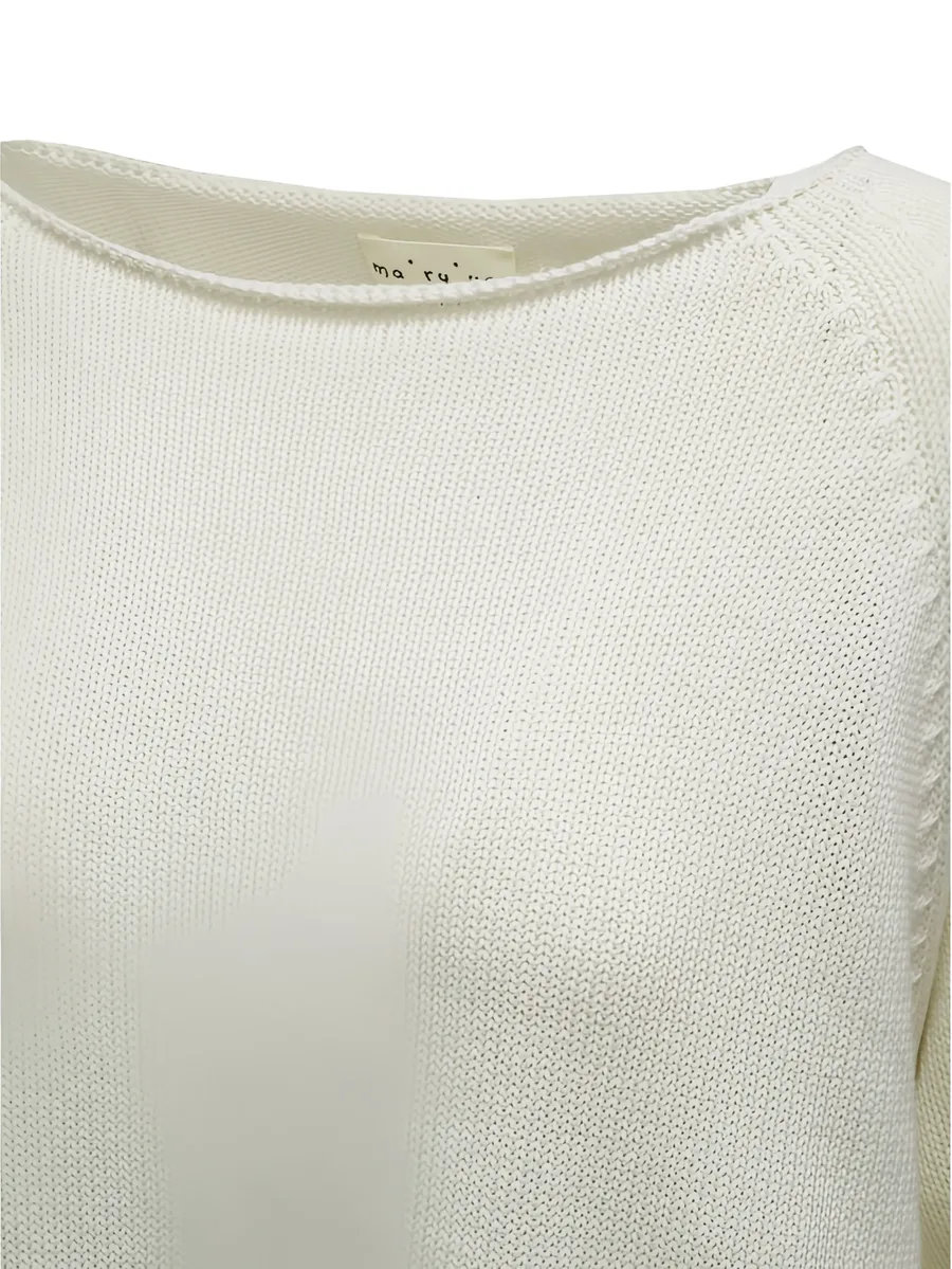 raglan-sleeve boat-neck sweater 3