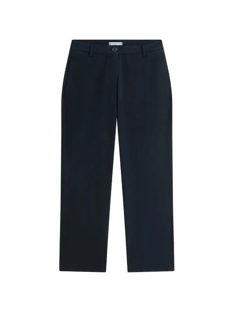 logo-patch straight-leg trousers