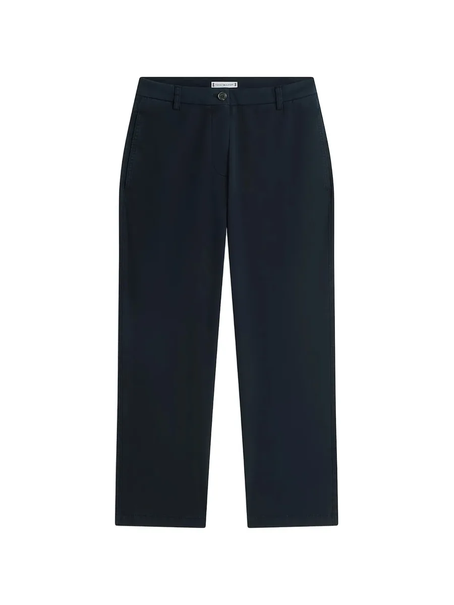logo-patch straight-leg trousers 1