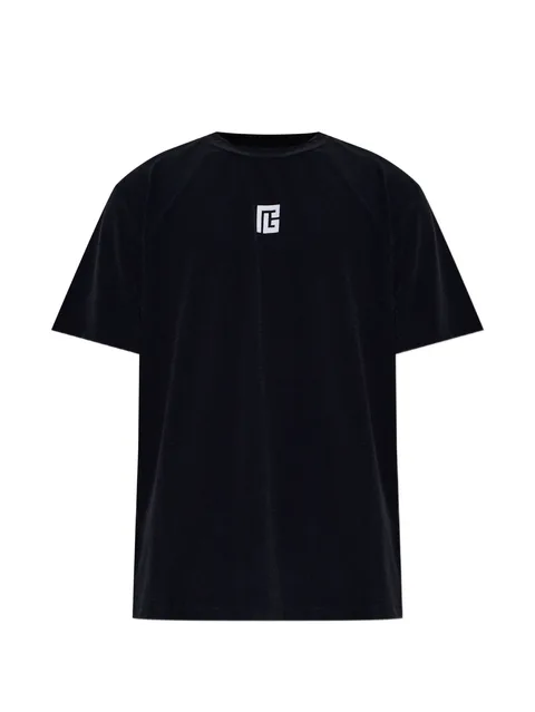 logo-embroidered T-shirt