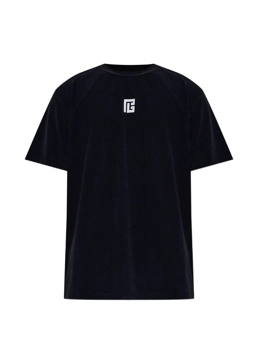 logo-embroidered T-shirt 1