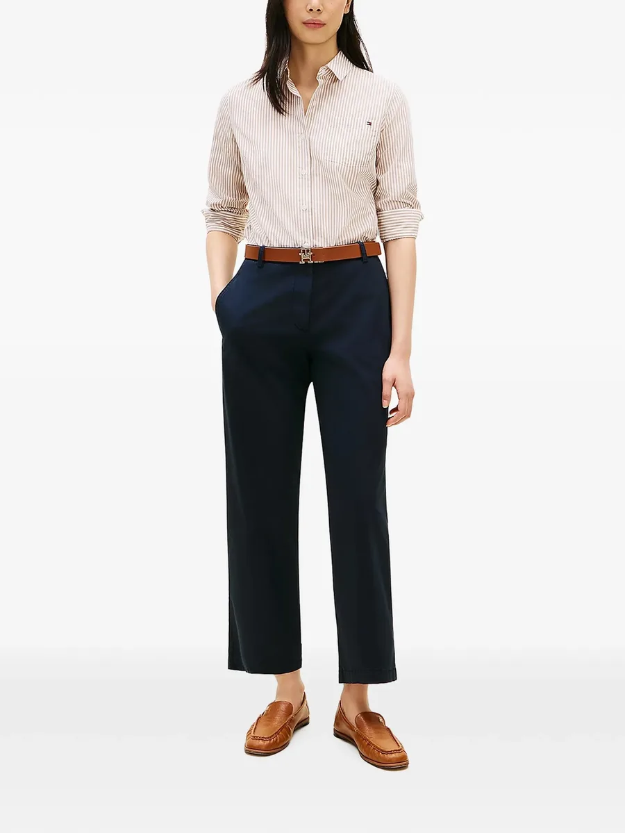 logo-patch straight-leg trousers 2