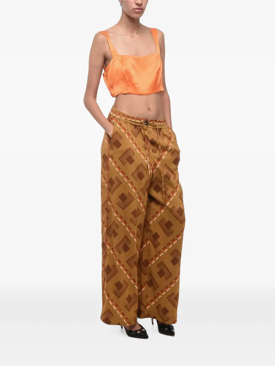 geometric-pattern palazzo pants 2
