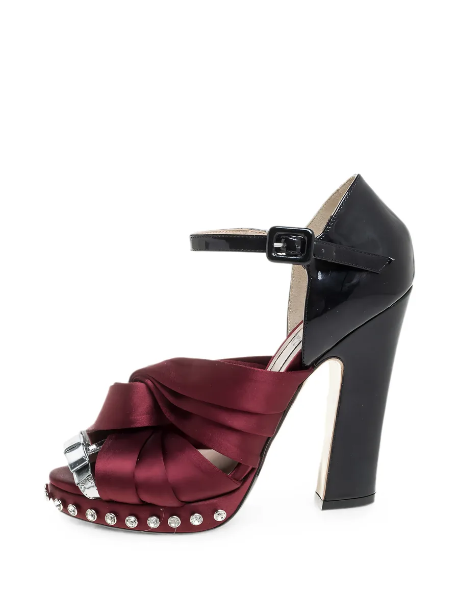 crystal-embellished knotted sandals 1