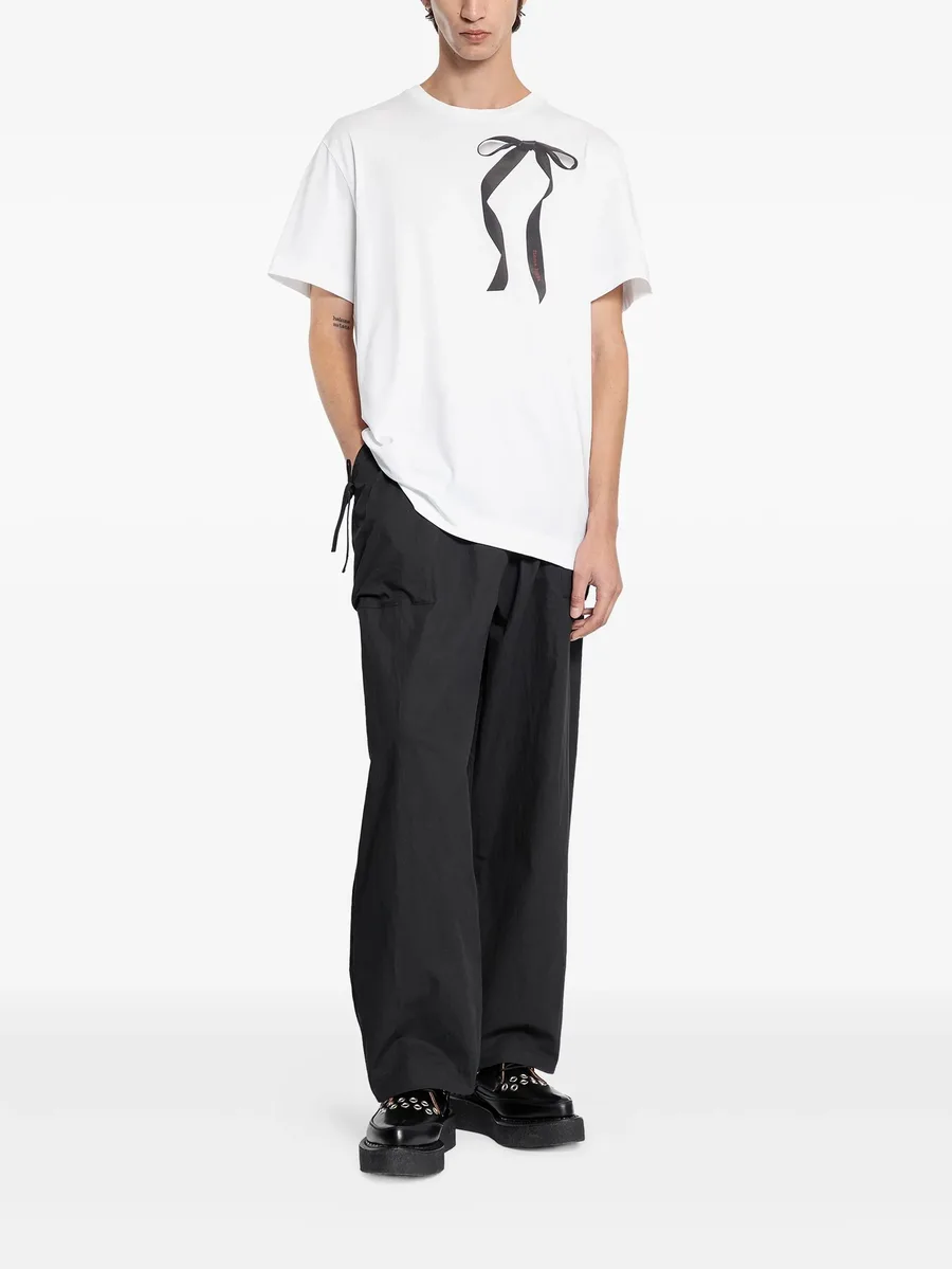 ribbon-print polo shirt 3