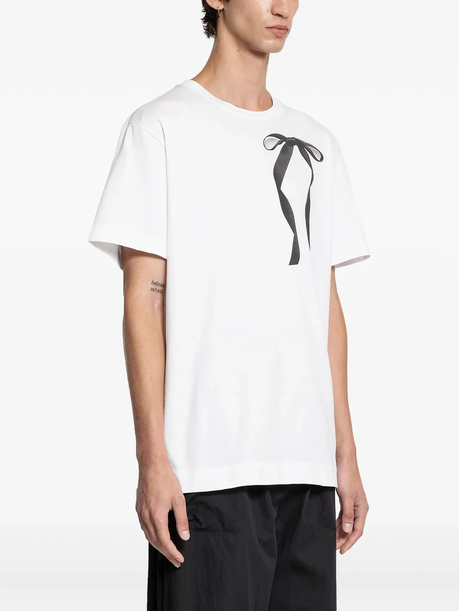 ribbon-print polo shirt 5