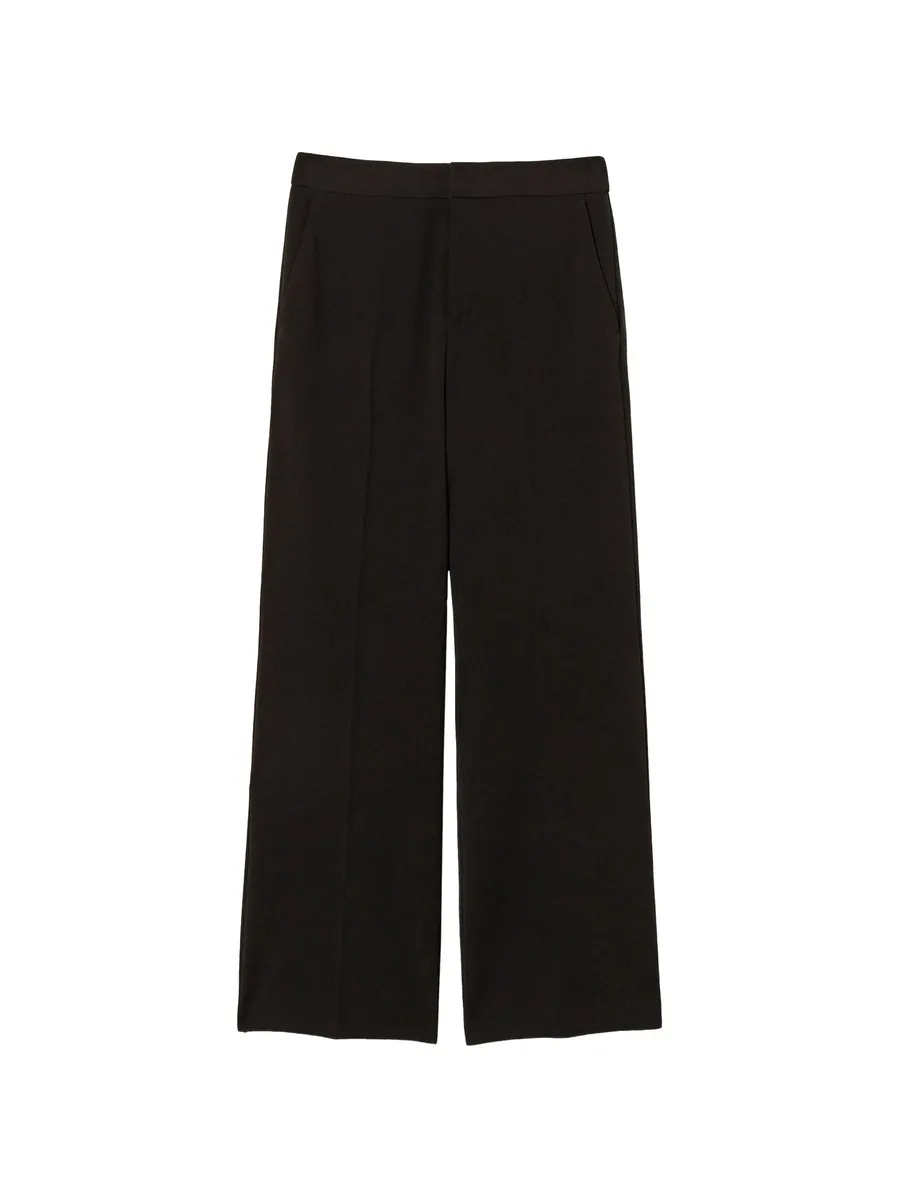 straight-leg crêpe trousers 1