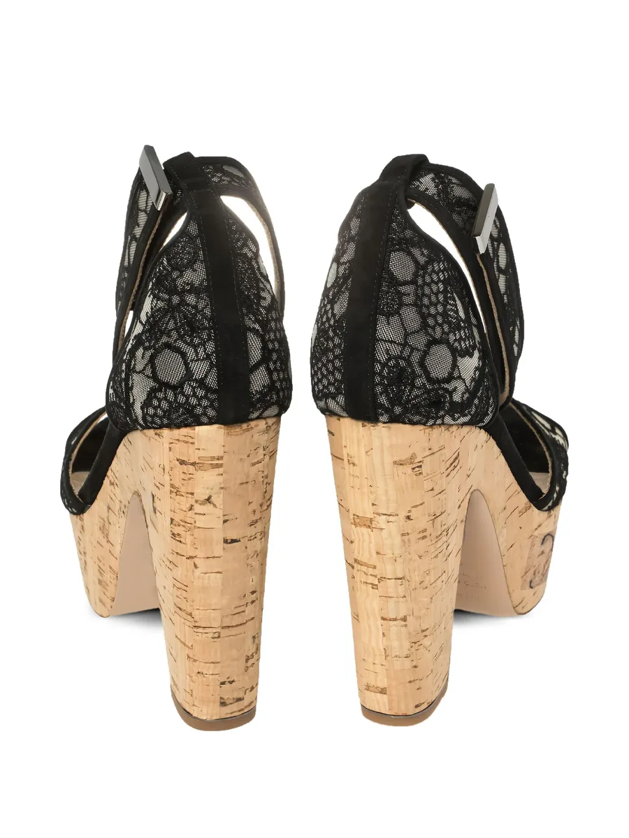 140mm lace pearl sandals 4