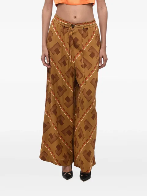 geometric-pattern palazzo pants