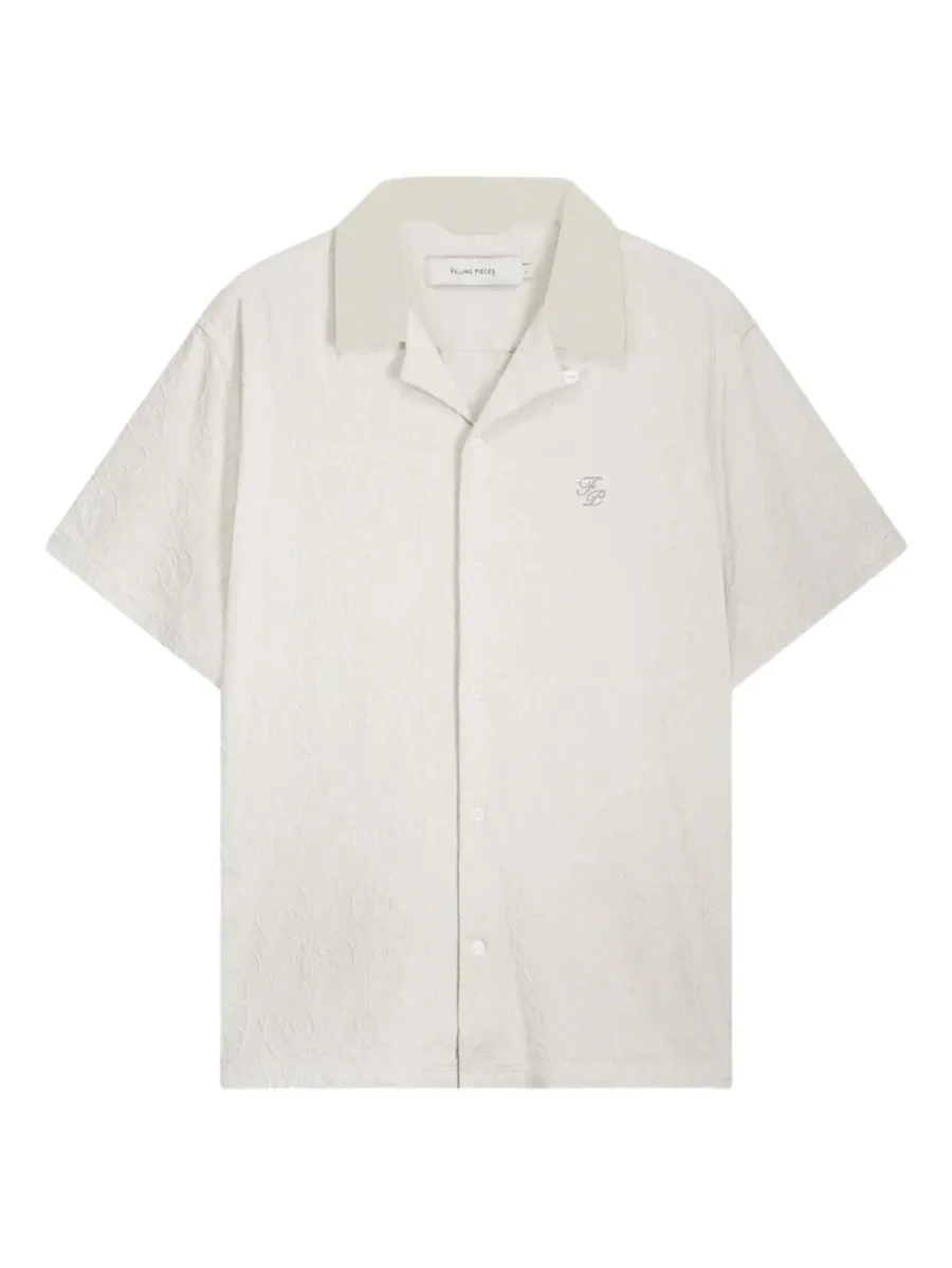 floral-embroidered resort shirt 1