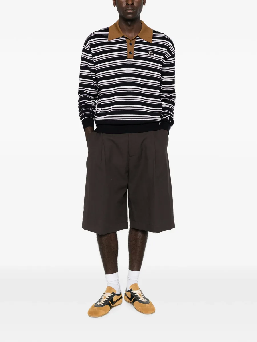 striped long-sleeve polo shirt 2