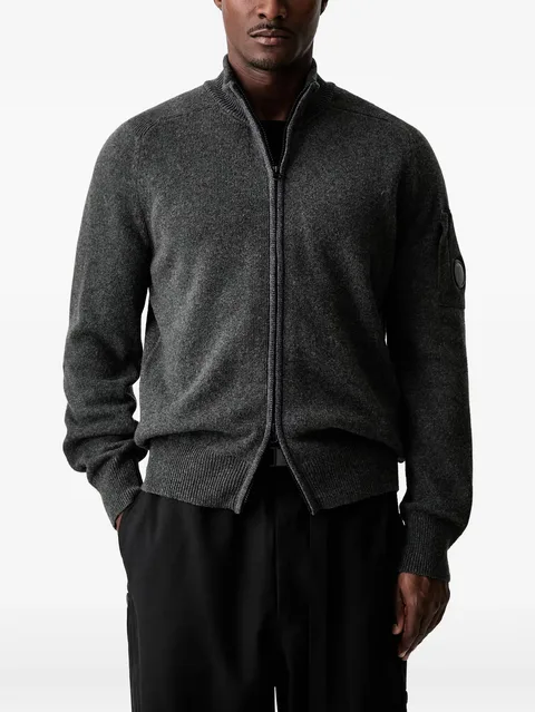 lambswool Lens zipped sweater