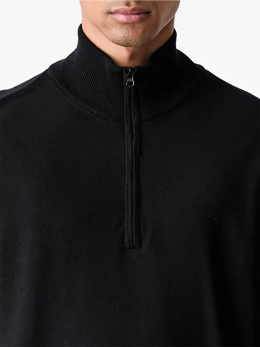Lens-detail quarter-zip sweater 4