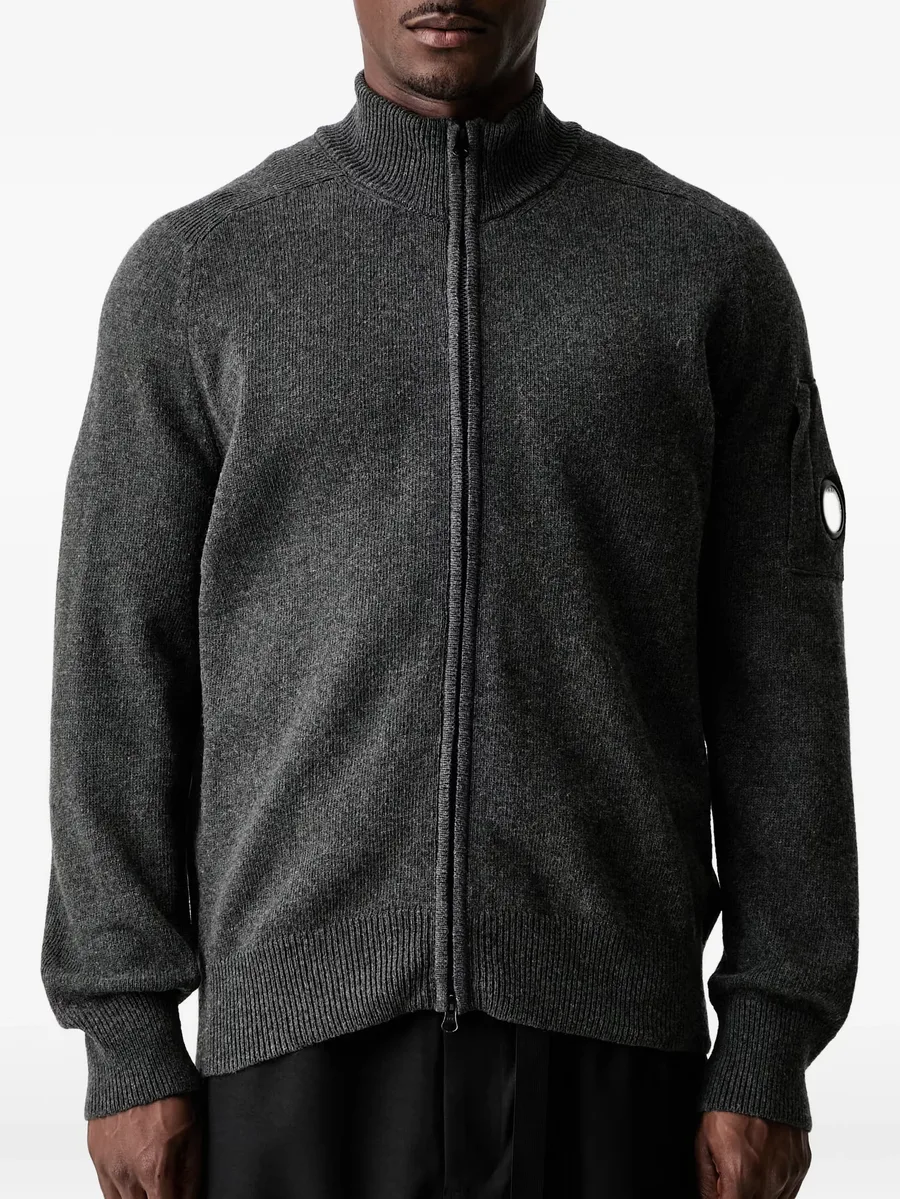 lambswool Lens zipped sweater 3