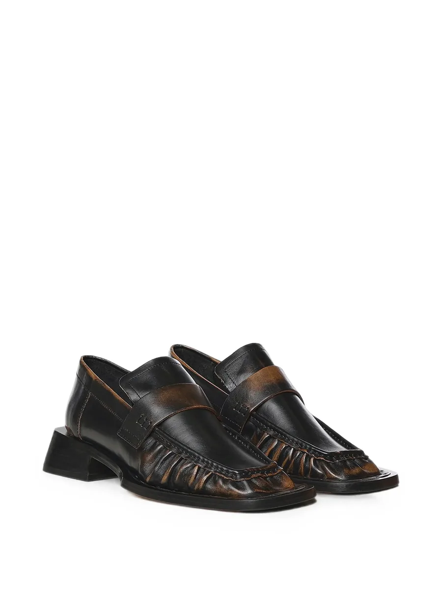 Airi brushed-finish ruched loafers 2