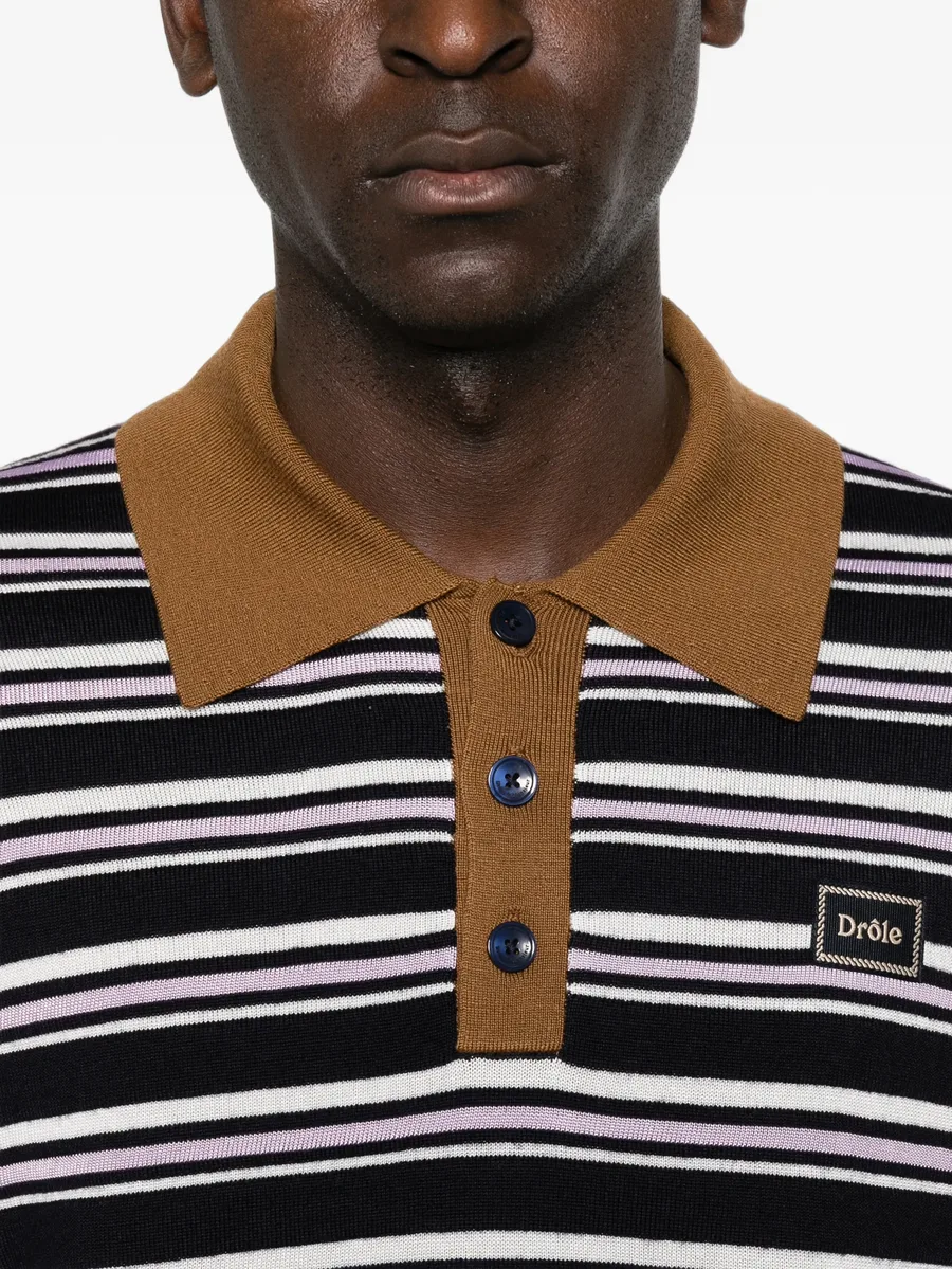 striped long-sleeve polo shirt 5