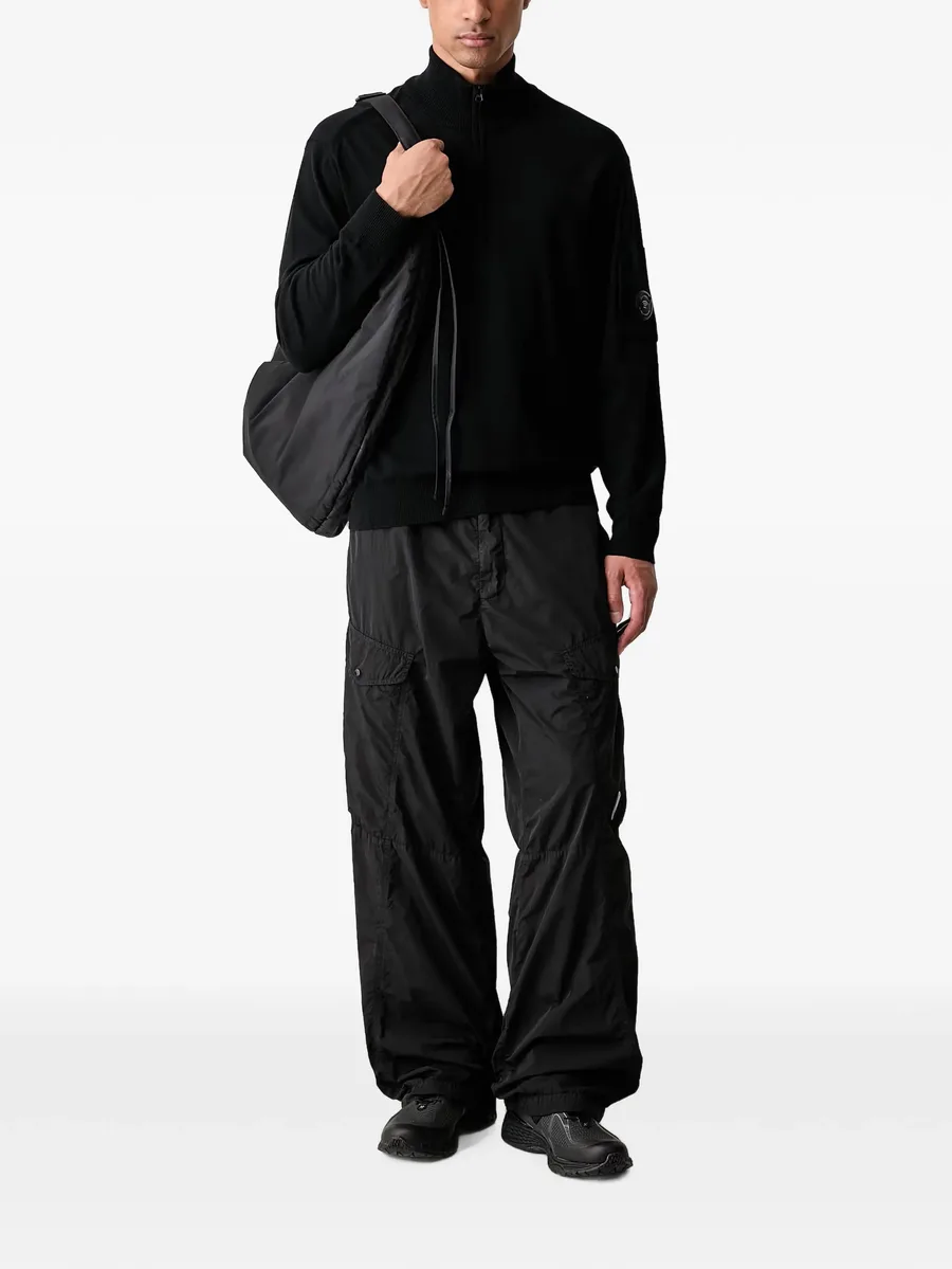 Lens-detail quarter-zip sweater 2