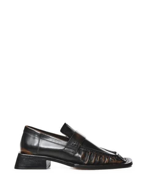 Airi brushed-finish ruched loafers