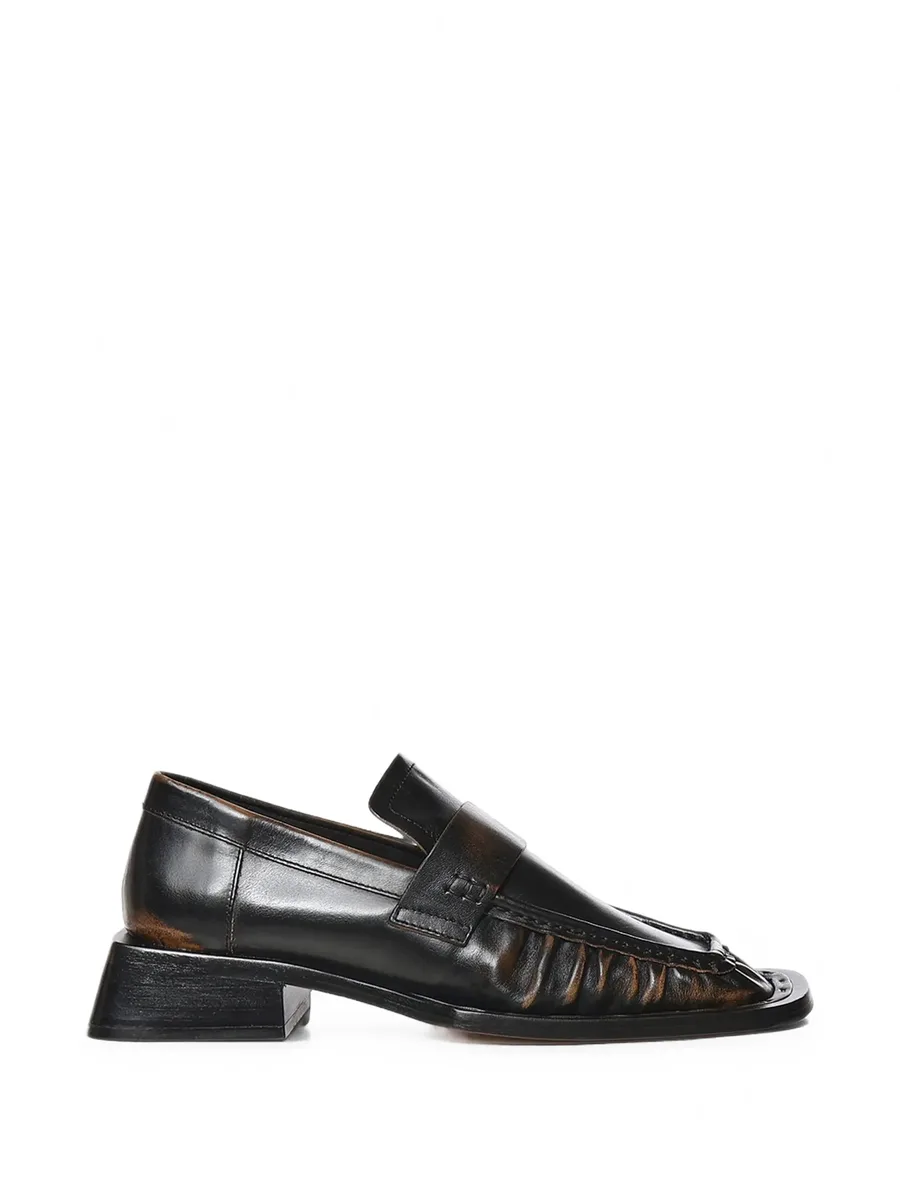 Airi brushed-finish ruched loafers 1
