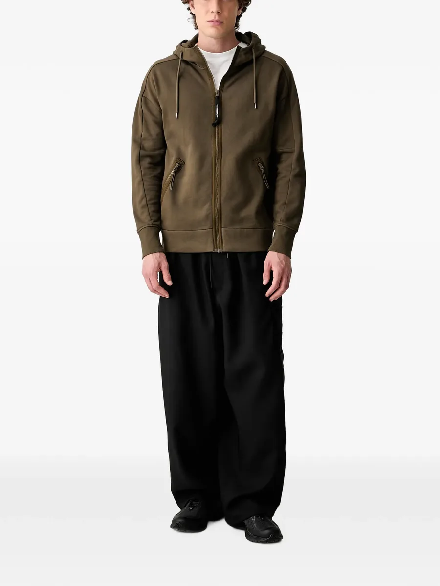 Goggle-detail zip-up hoodie 2