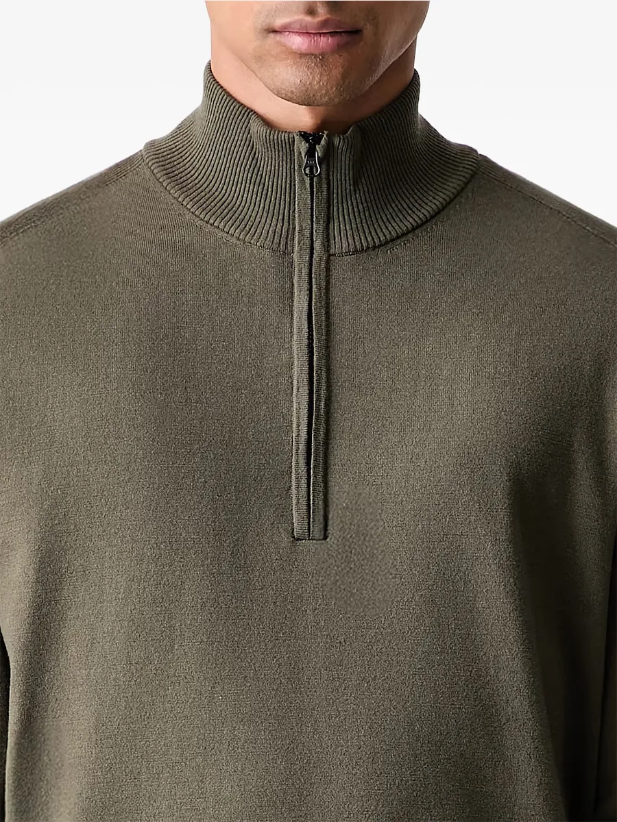 Lens-detail half-zip sweater 4
