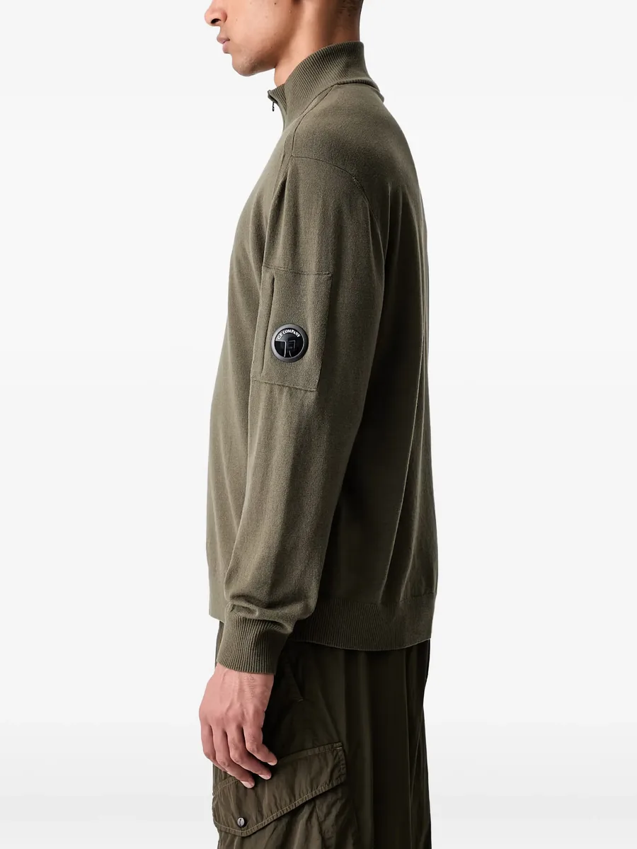Lens-detail half-zip sweater 3