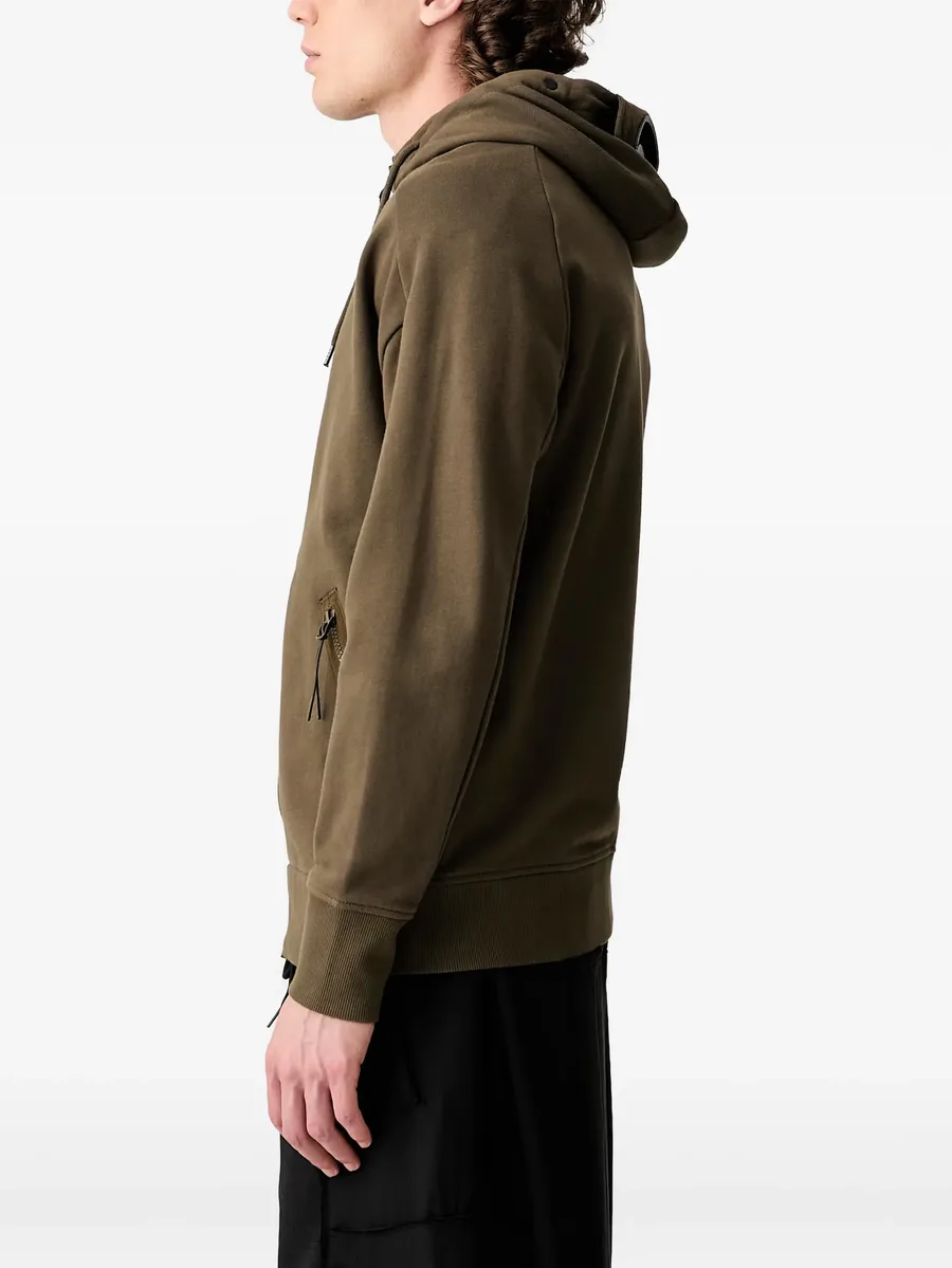 Goggle-detail zip-up hoodie 3