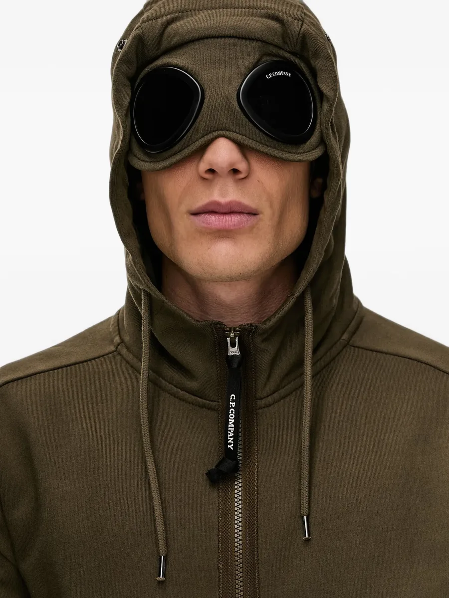 Goggle-detail zip-up hoodie 6