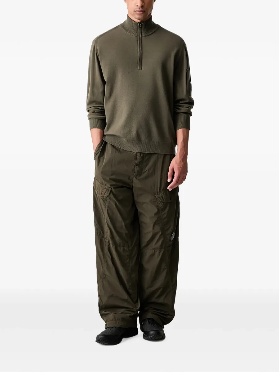 Lens-detail half-zip sweater 2