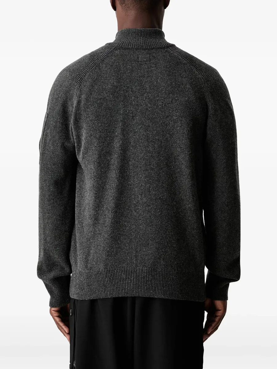 lambswool Lens zipped sweater 5