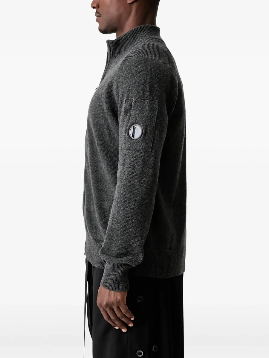 lambswool Lens zipped sweater 4