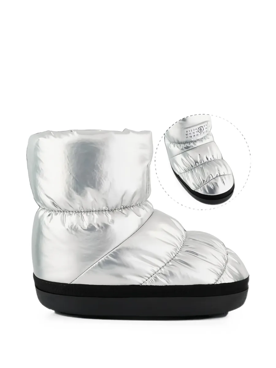quilted logo-patch snow boots 1