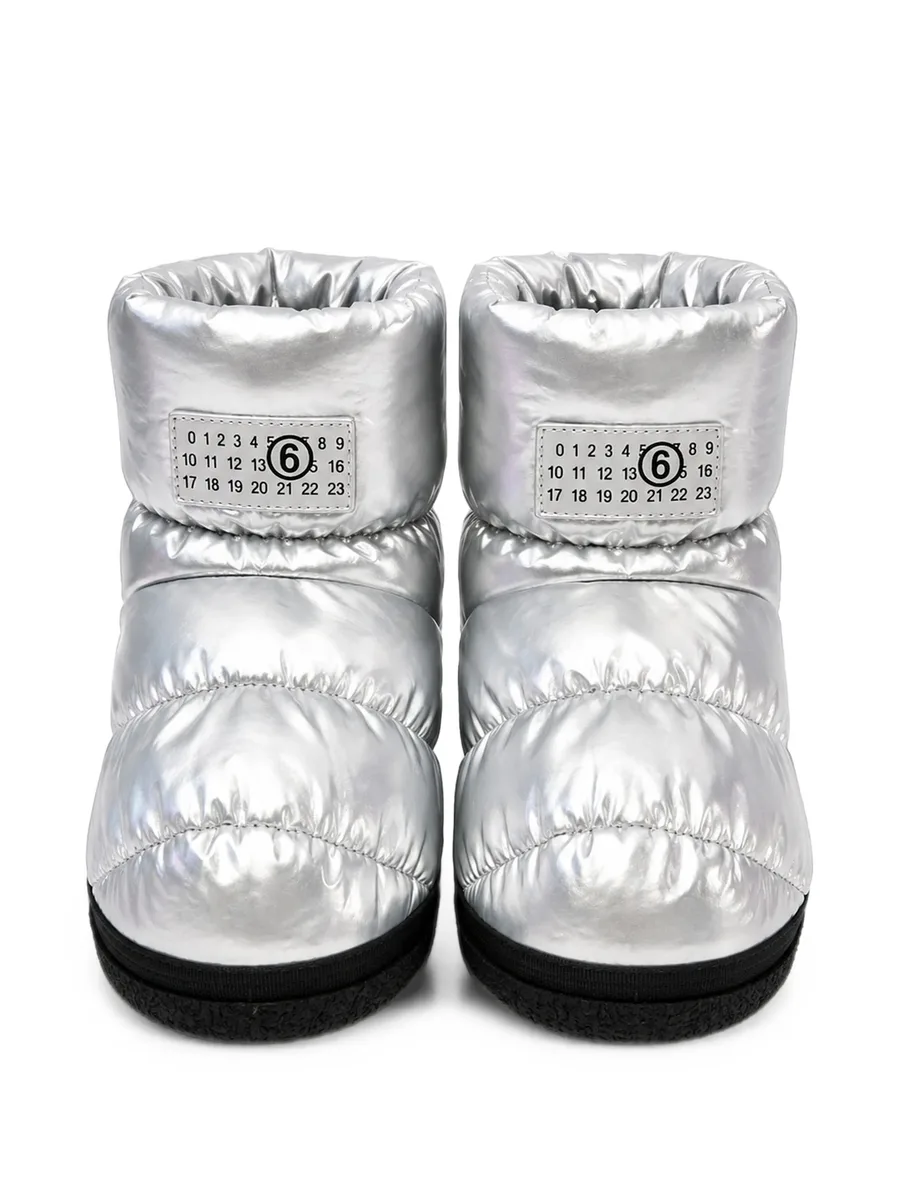 quilted logo-patch snow boots 4