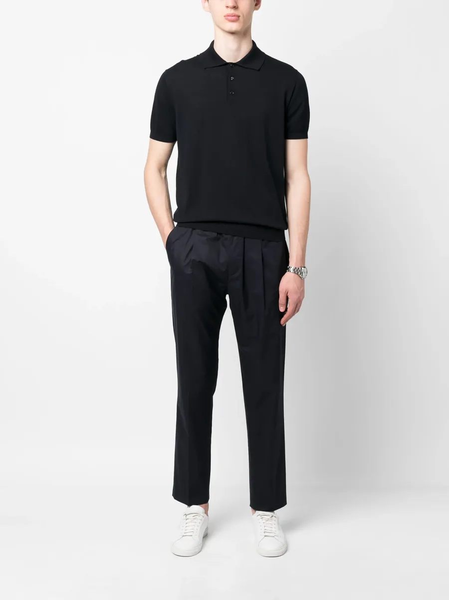 fine-knit cotton polo shirt 4