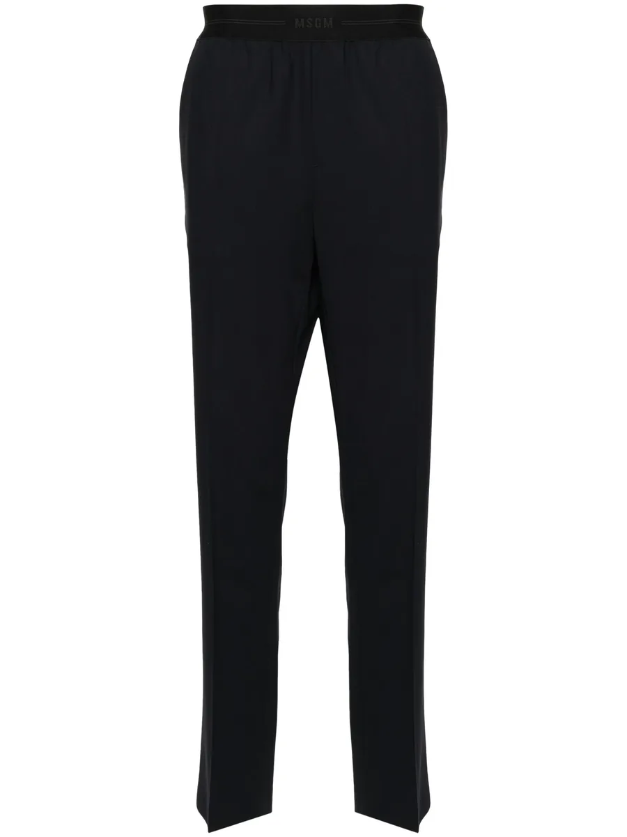 logo-waistband tailored trousers 1
