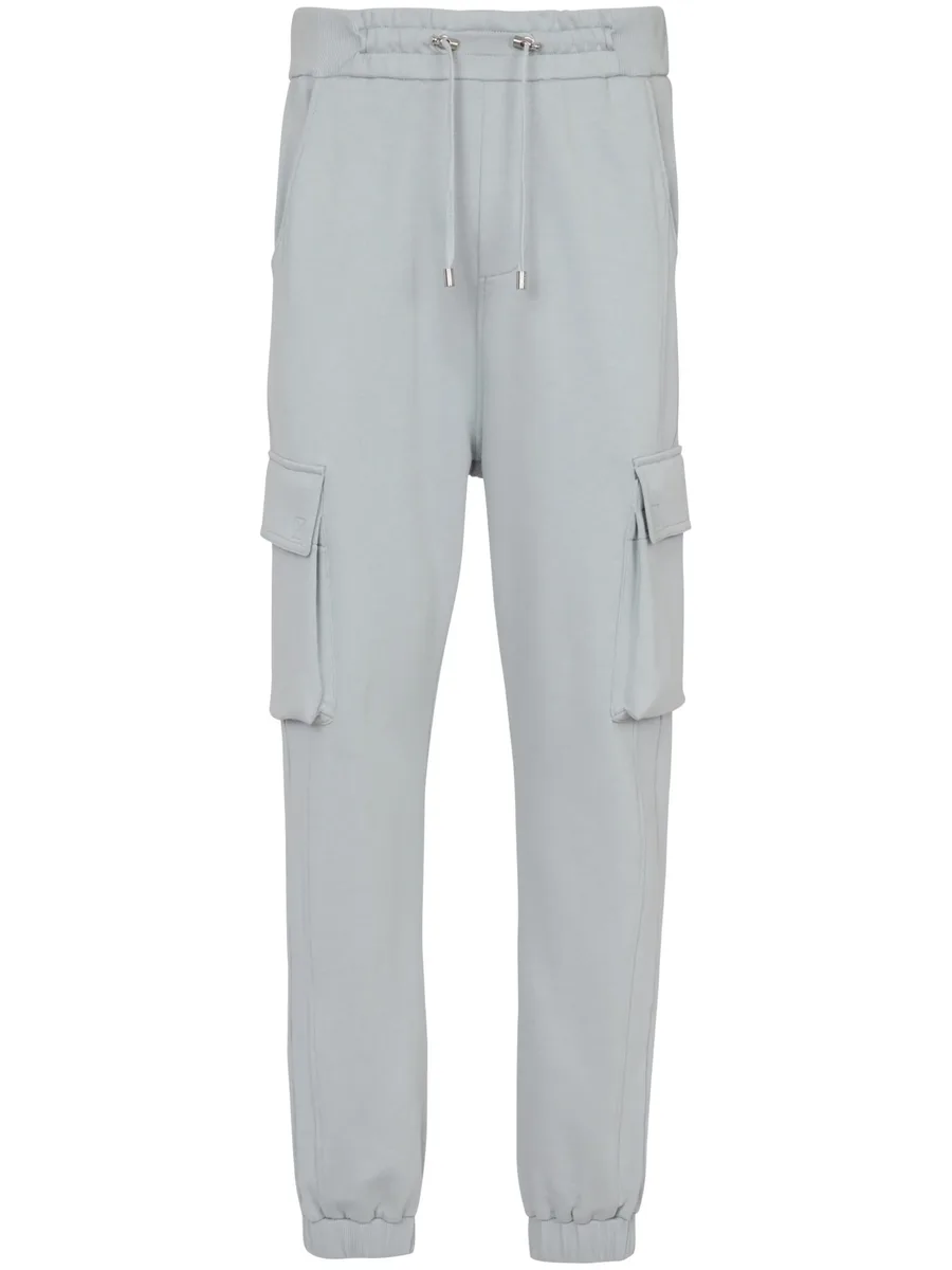 logo-print cotton cargo track pants 1