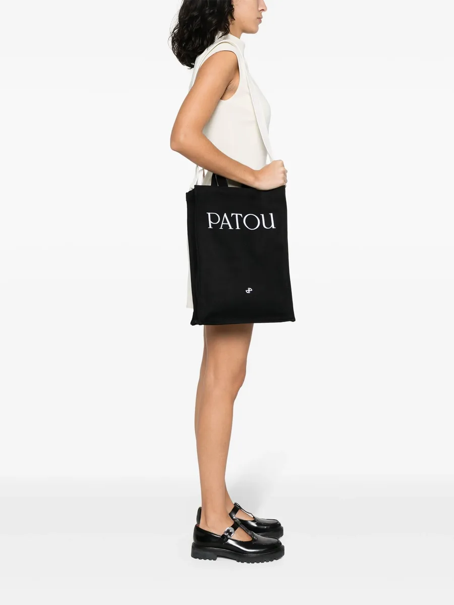 logo-embroidered tote bag 3